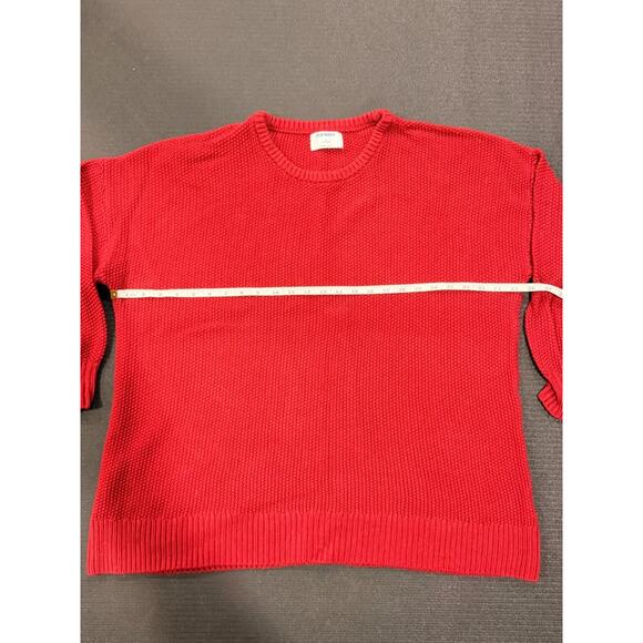 Old Navy Textured Have a Heart Crew Neck Tunic Length Sweater Red XL - Picture 4 of 7